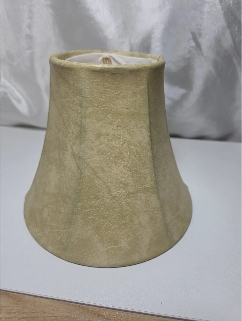 Vintage Small Clip-on Faux Leather Distressed Shade 6